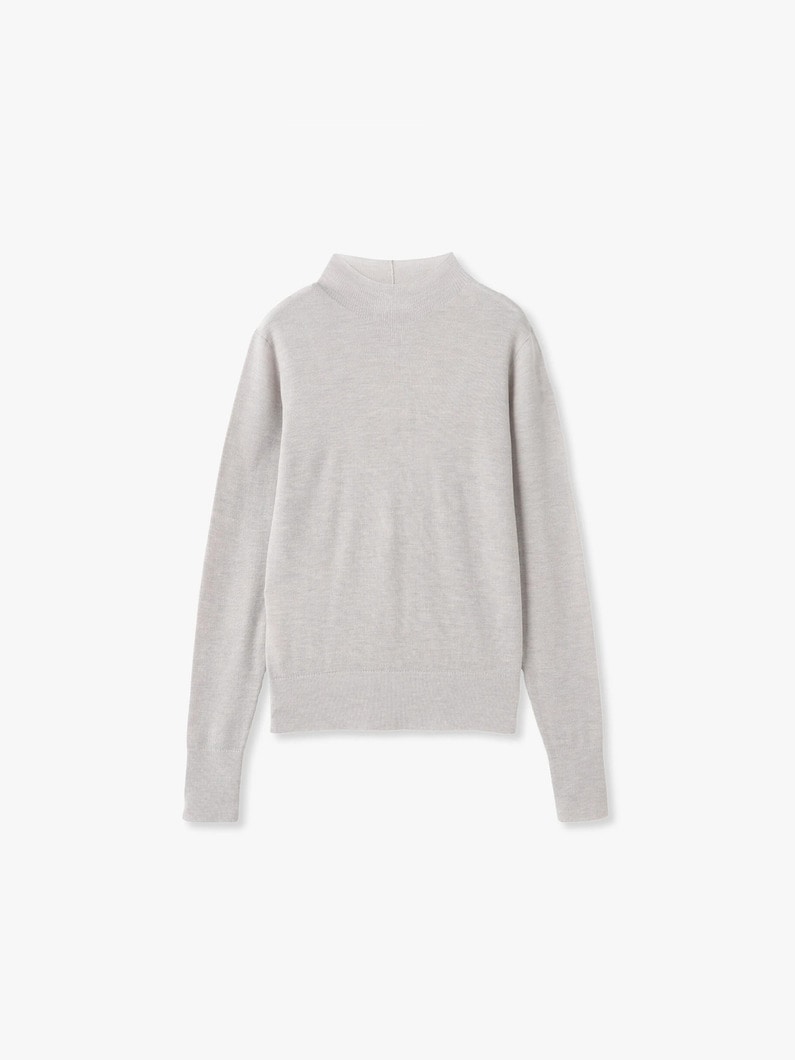 ハイゲージリブ ハイネック ニットトップ 詳細画像 light beige 1