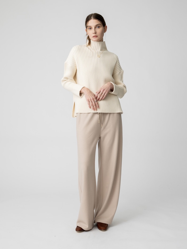 エアーコットン リブタートルネック プルオーバー 詳細画像 ivory 4