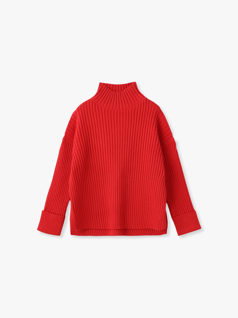 エアーコットン リブタートルネック プルオーバー 詳細画像 red 1