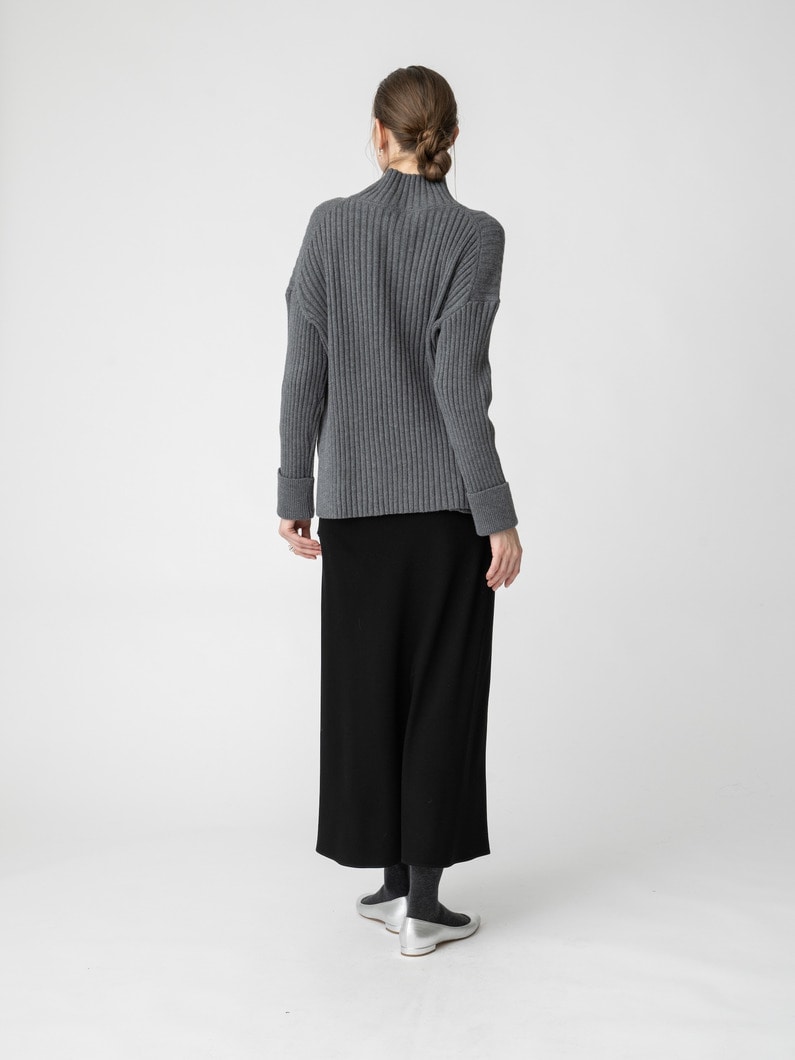 エアーコットン リブタートルネック プルオーバー 詳細画像 top gray 3