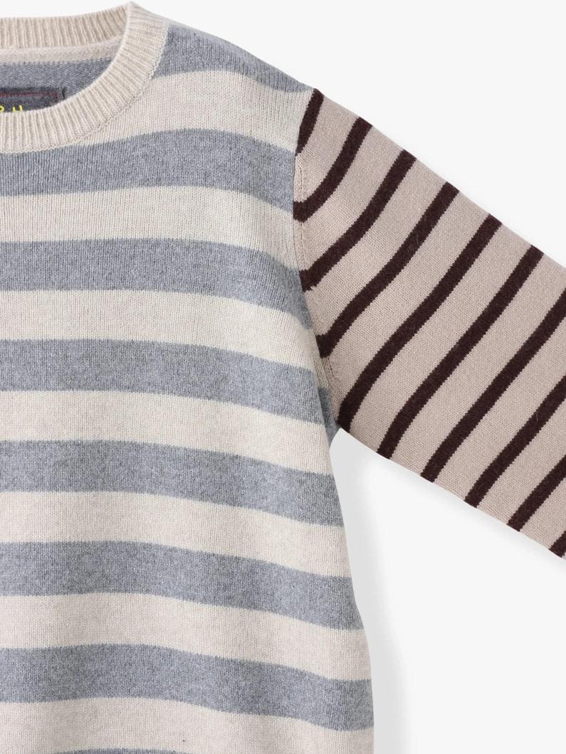 クレイジーストライプ ニットトップ 詳細画像 gray 2