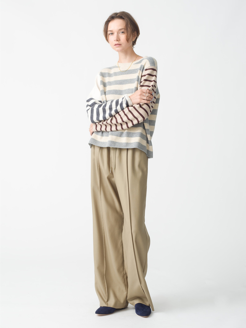 クレイジーストライプ ニットトップ 詳細画像 gray 2