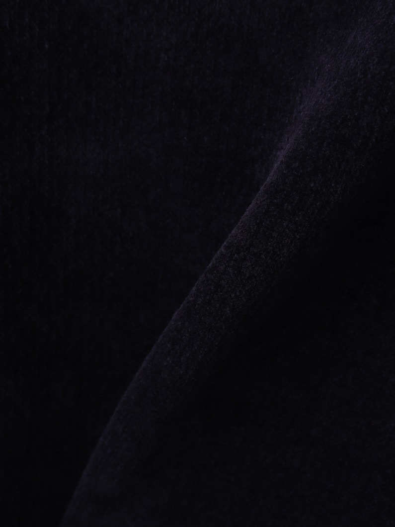 フリース Vネック ニットプルオーバー（ライトベージュ/ネイビー） 詳細画像 navy 3