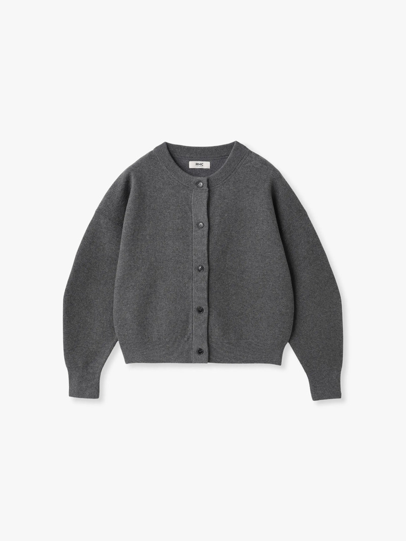 コットン カシミア カーディガン（ベージュ/チャコールグレー/ネイビー/レッド/オートミール） 詳細画像 charcoal gray 3