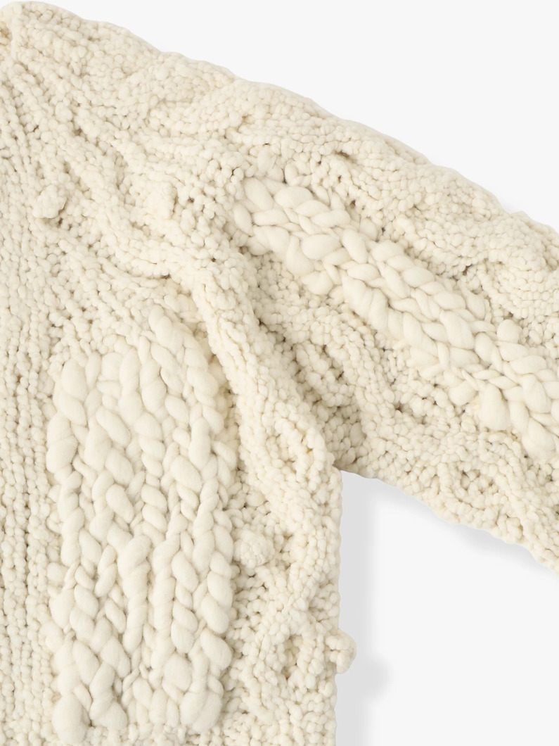 ビッグスラブ ニット カーディガン 詳細画像 ivory 2