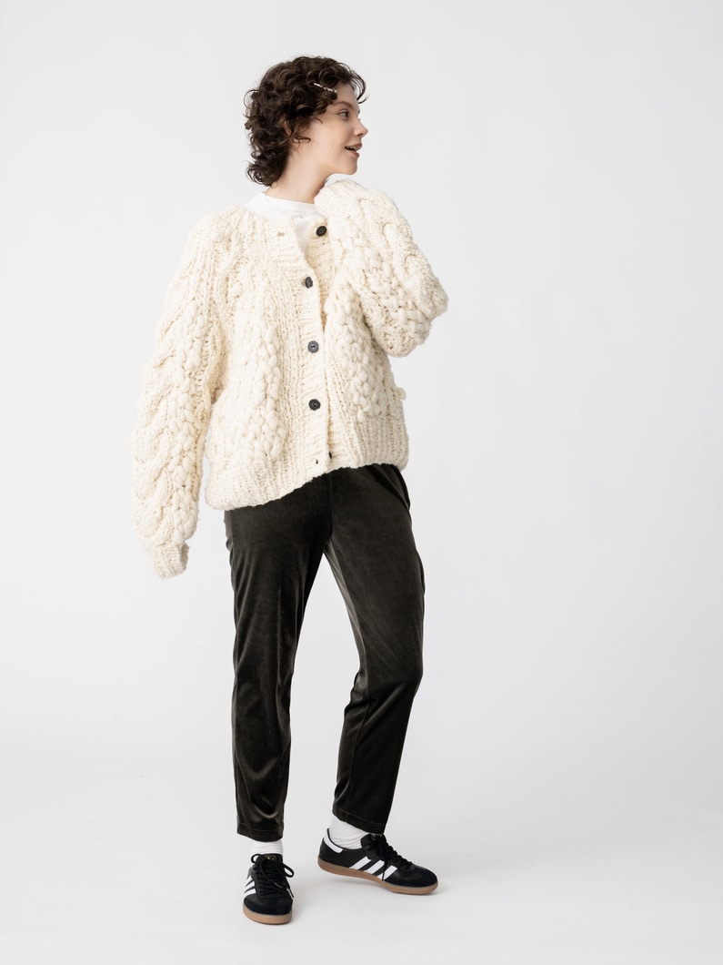 ビッグスラブ ニット カーディガン 詳細画像 ivory 2