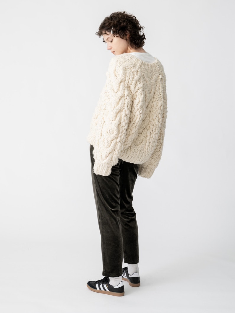 ビッグスラブ ニット カーディガン 詳細画像 ivory 3