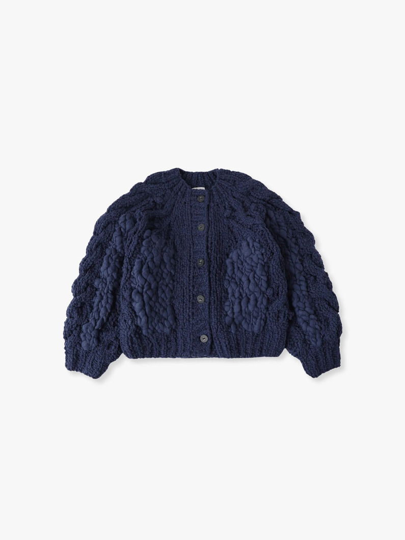 ビッグスラブ ニット カーディガン 詳細画像 navy