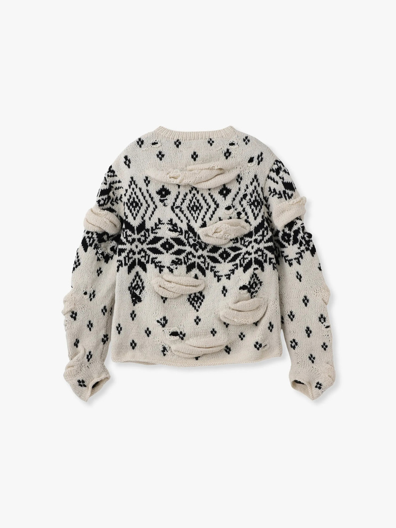 アンステイブル ノルディック ニットプルオーバー 詳細画像 off white 1