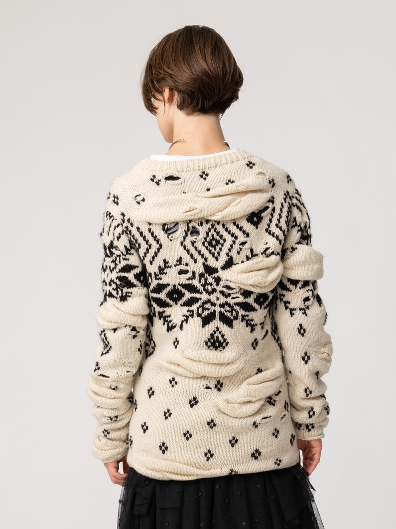 アンステイブル ノルディック ニットプルオーバー 詳細画像 off white 2