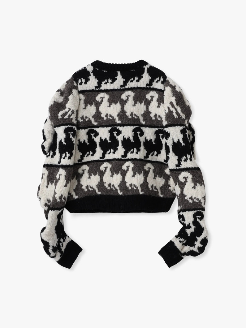 アンステーブル キャッツ ニットカーディガン 詳細画像 white 1