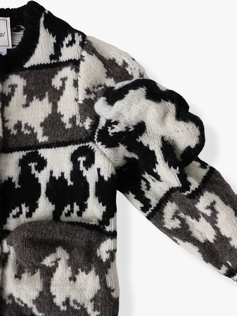 アンステーブル キャッツ ニットカーディガン 詳細画像 white 2