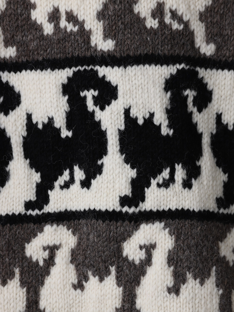 アンステーブル キャッツ ニットカーディガン 詳細画像 white 3