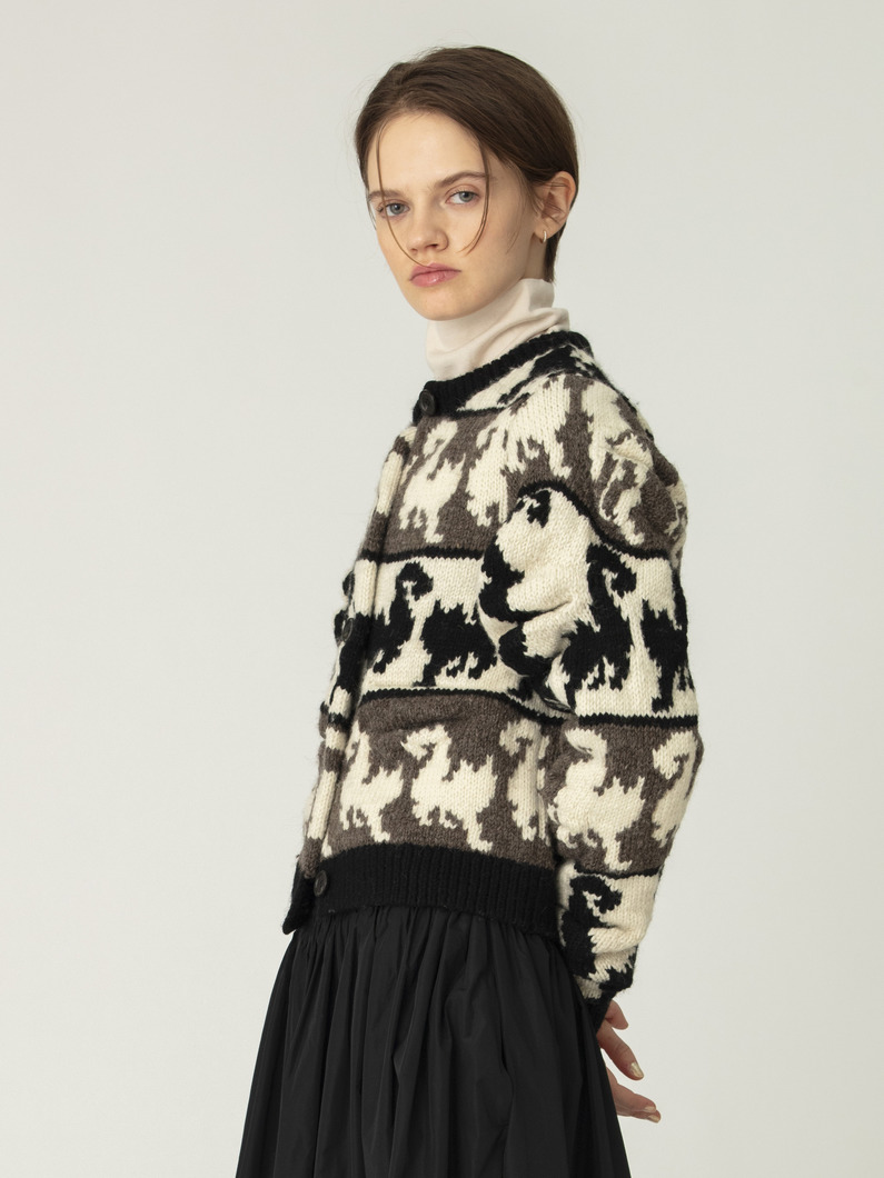 アンステーブル キャッツ ニットカーディガン 詳細画像 white 1