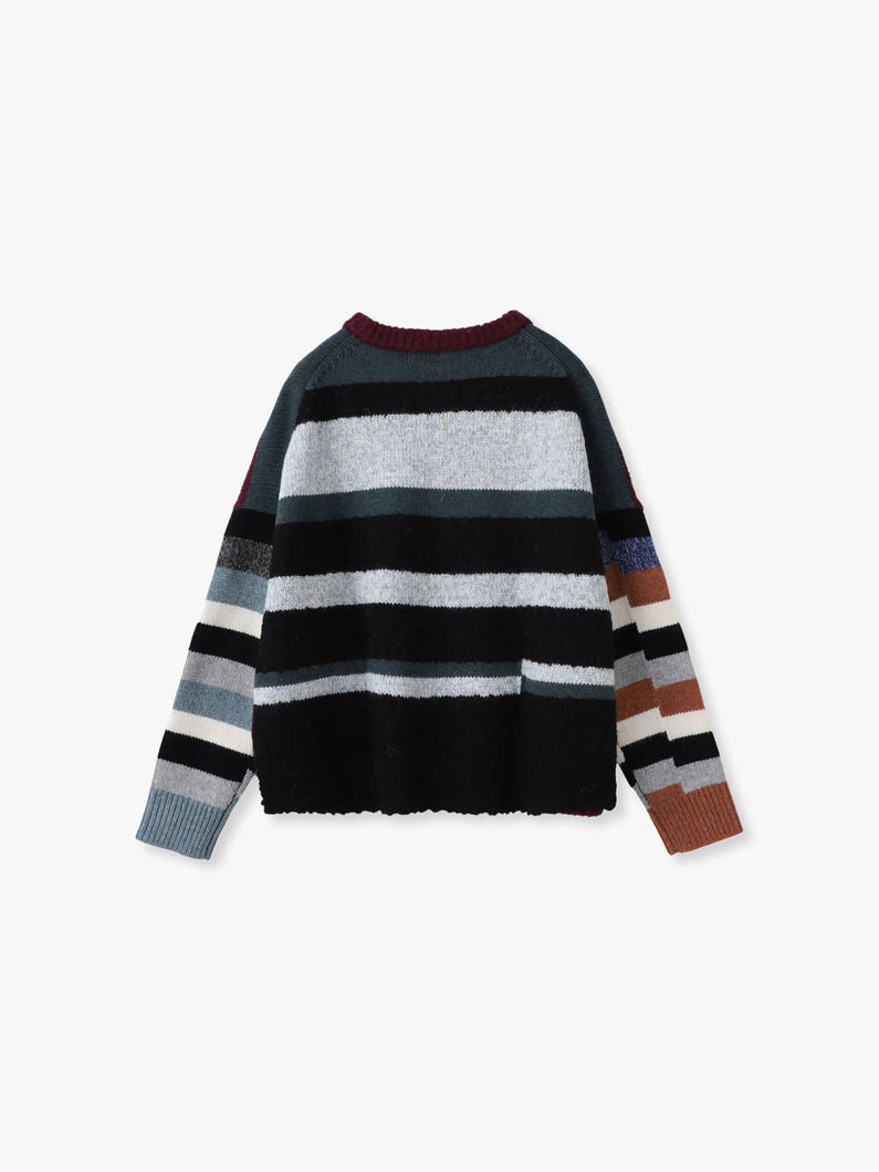 ロリ クルーネック ニット プルオーバー（マルチ） 詳細画像 multi 1