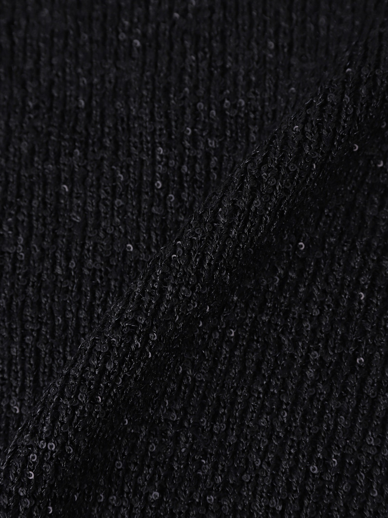 スパングル ニット キャミソールトップ（ブラック/シルバー） 詳細画像 silver 3