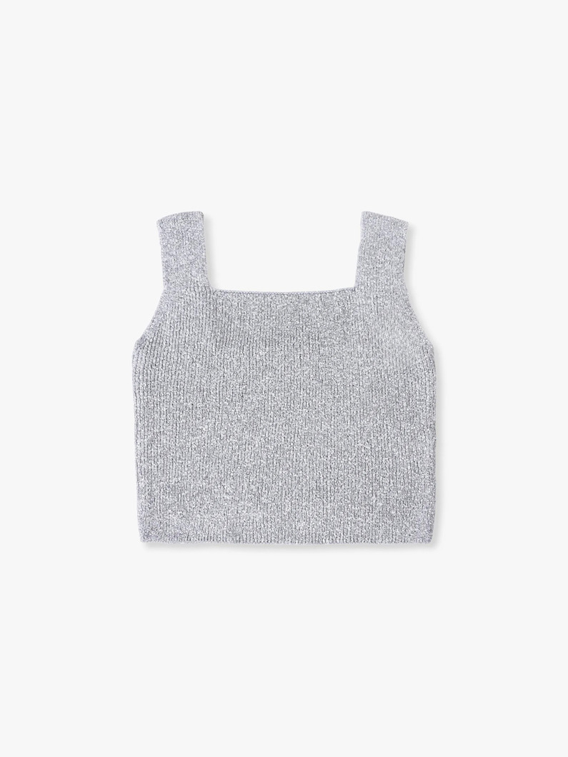 スパングル ニット キャミソールトップ（ブラック/シルバー） 詳細画像 silver 4