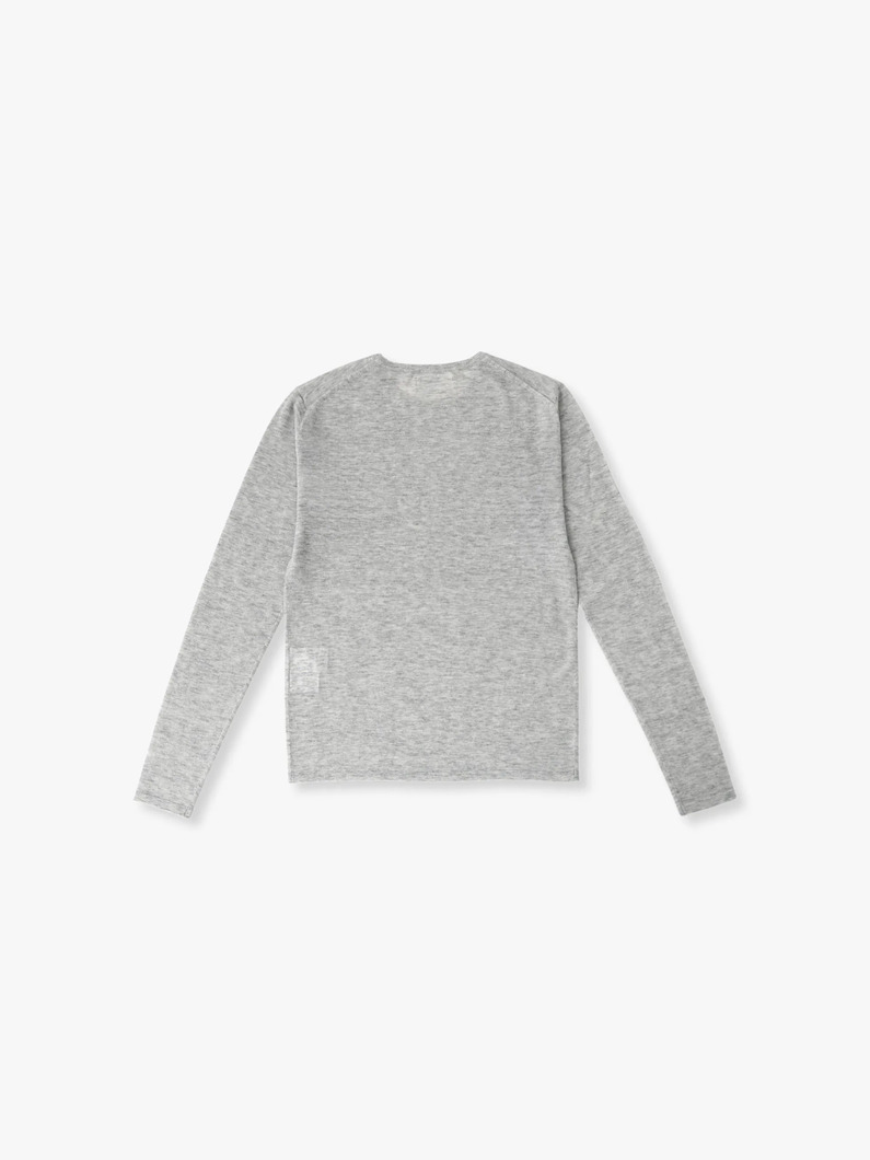 ウール シアー ニットトップ（ベージュ/トップグレー）｜Ron