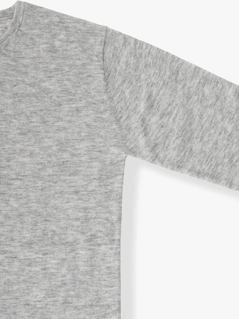 ウール シアー ニットトップ（ベージュ/トップグレー） 詳細画像 top gray 2