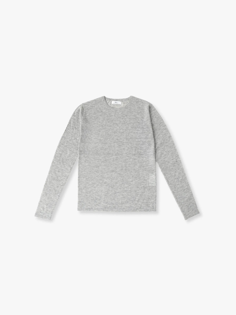 ウール シアー ニットトップ（ベージュ/トップグレー） 詳細画像 top gray 2