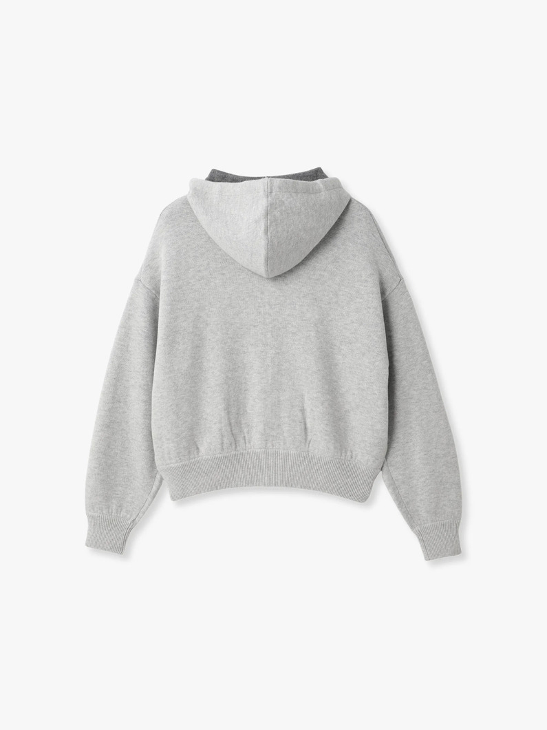 ダブルフェイス ジップフーディー（ネイビー/トップグレー） 詳細画像 navy 1