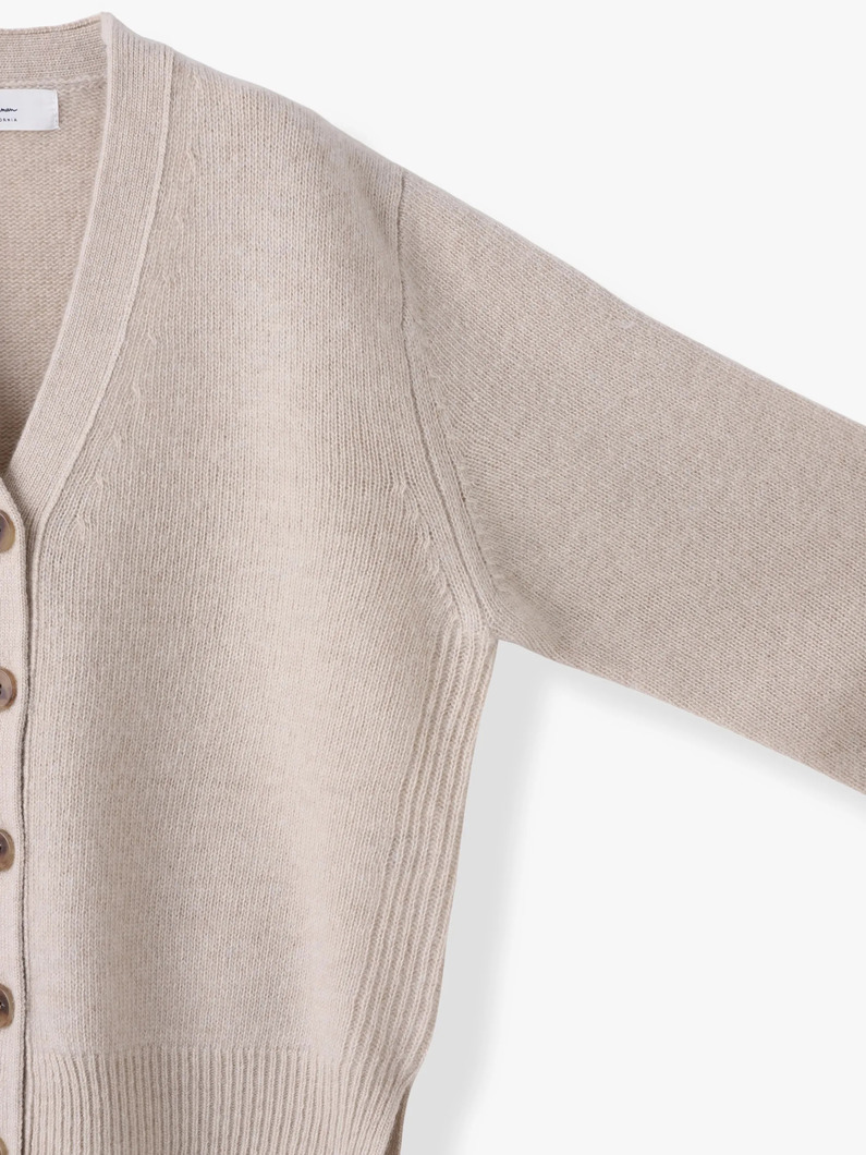 エコウール ニットカーディガン（ネイビー/ライトベージュ/ピンク） 詳細画像 pink 2