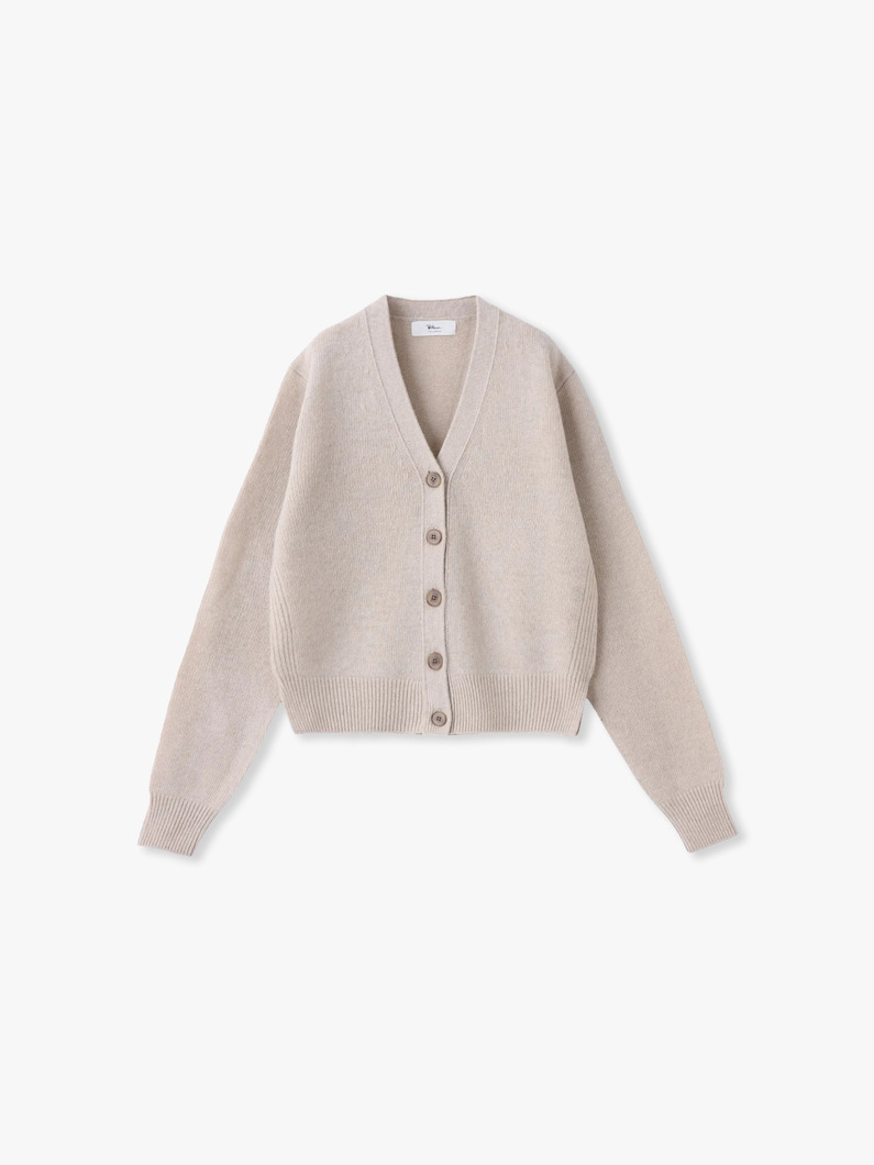 エコウール ニットカーディガン（ネイビー/ライトベージュ/ピンク） 詳細画像 light beige 3