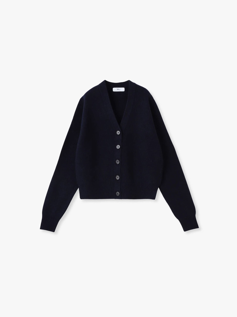 エコウール ニットカーディガン（ネイビー/ライトベージュ/ピンク） 詳細画像 navy 4