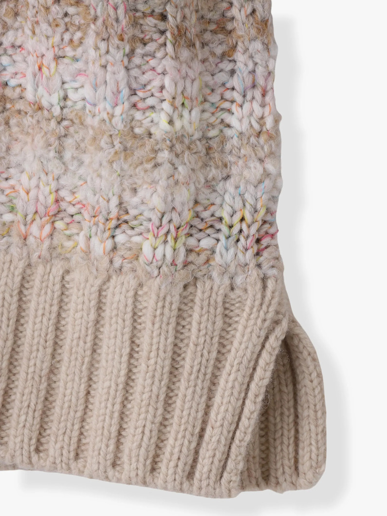 ミックスヤーン ニット プルオーバー 詳細画像 ivory 3