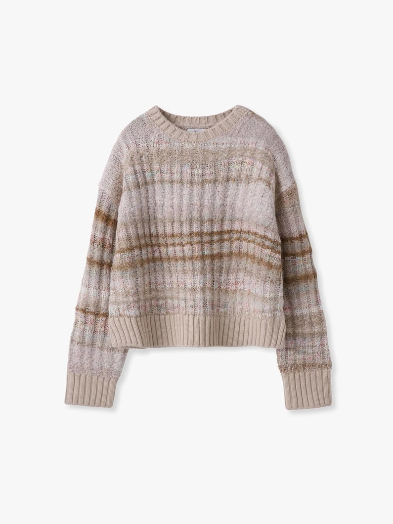 ミックスヤーン ニット プルオーバー 詳細画像 ivory 3