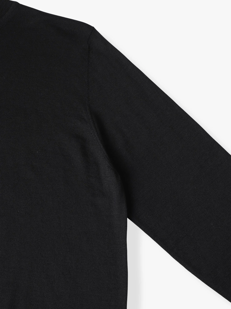 ロゴ ウール タートルネック トップ 詳細画像 black 2