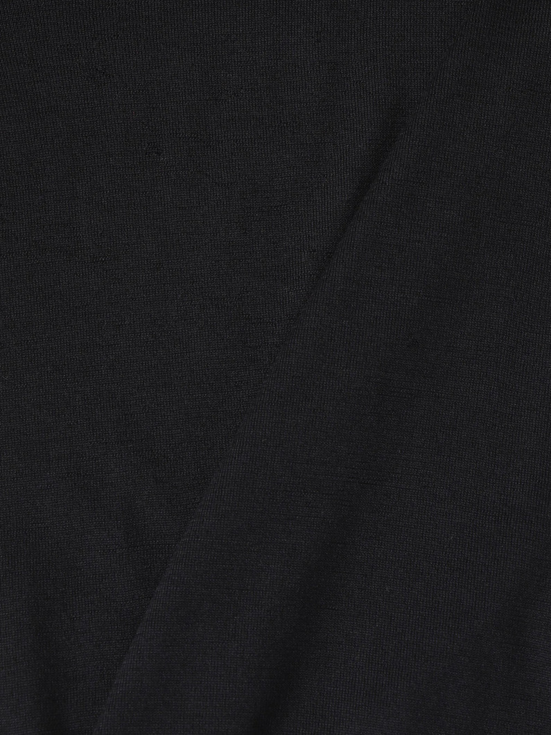 ロゴ ウール タートルネック トップ 詳細画像 black 4