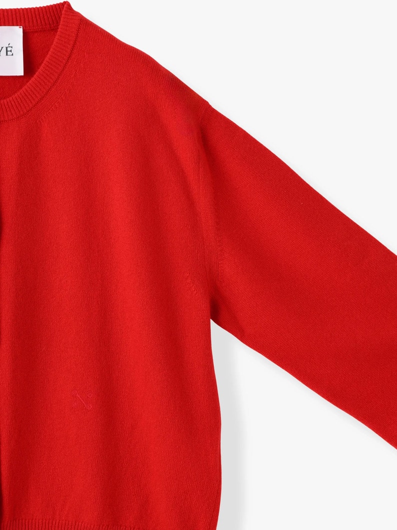シーシェル カシミア ニットカーディガン（レッド） 詳細画像 red 2