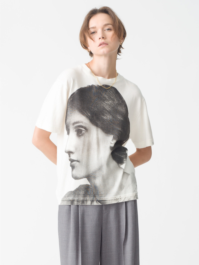 キューバ ヴァージニア コットンカシミア ニットティー 詳細画像 white