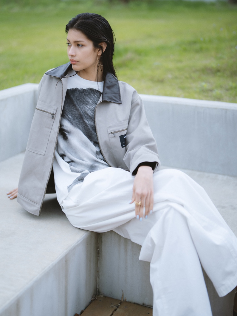 キューバ ヴァージニア コットンカシミア ニットティー 詳細画像 white 3