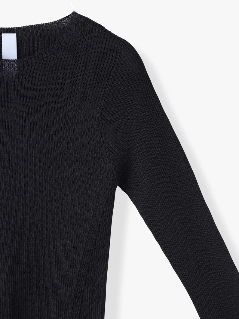 ソフトポートレート ロングベルスリーブトップ 詳細画像 navy 2