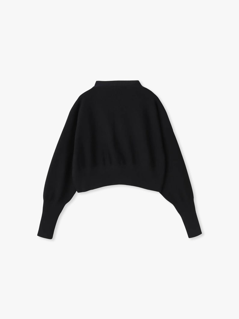 ウール ガーター クロップドカーディガン 詳細画像 white 1