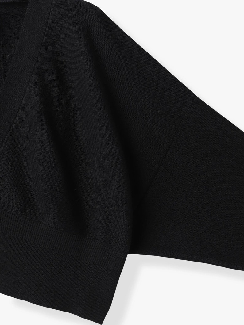 ウール ガーター クロップドカーディガン 詳細画像 white 2