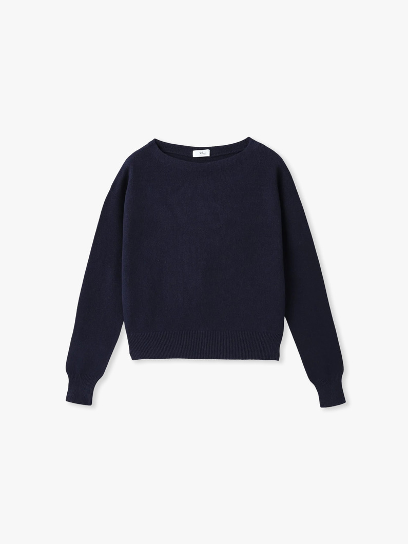 コットンカシミアボートネックニット ロンハーマン S ♡ コットンカシミア スムース ニットトップ｜Ron Herman(ロン