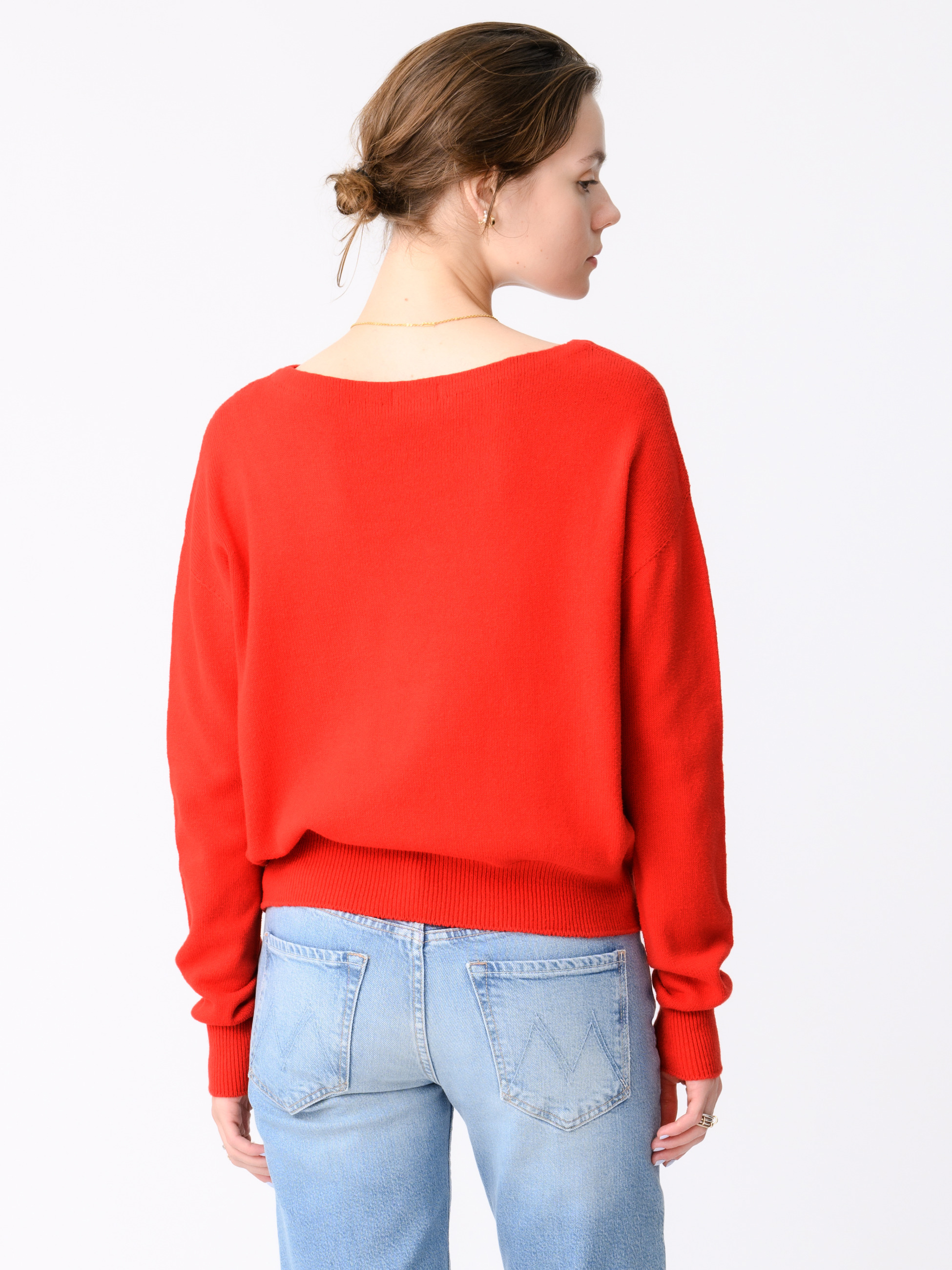 【新品未使用品】Ron Herman ロンハーマン　ボートネックTOPS リサイクルコットン ボートネック ニットトップ｜Ron Herman