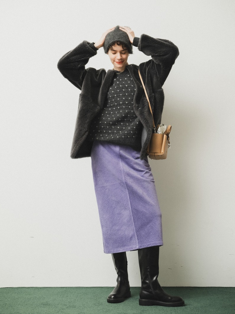 ショーン Vネック ニット プルオーバー 詳細画像 charcoal gray 2