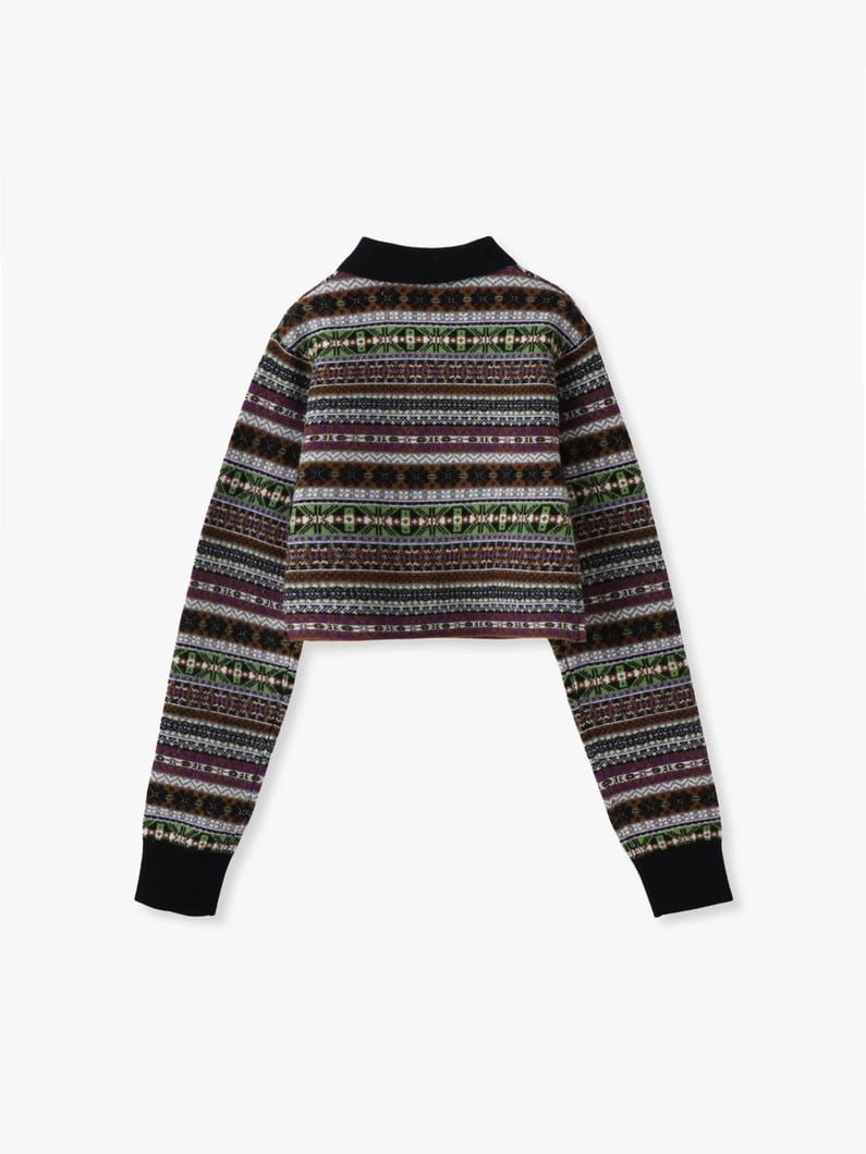 【coco】ロンハーマン メランジニット セール】 幾何柄ジャカードニットプルオーバー （ニット