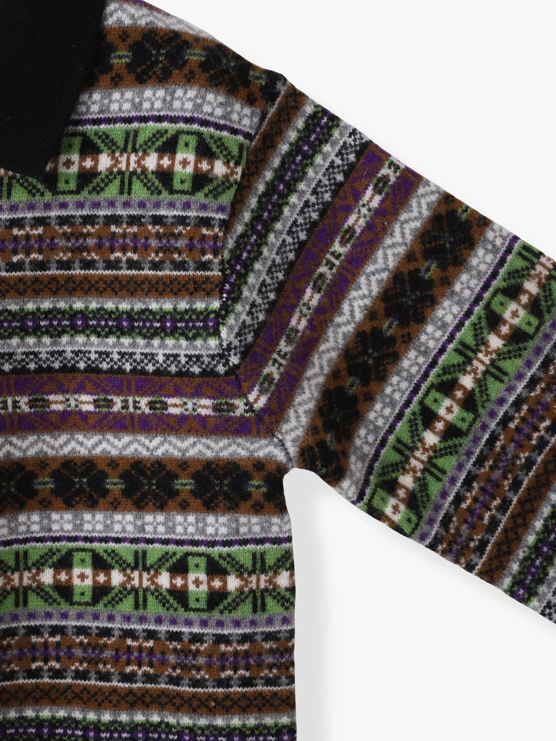 フェアアイル ショート ポロニット プルオーバー 詳細画像 multi 2