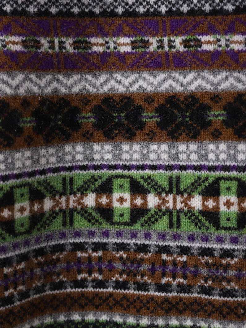 フェアアイル ショート ポロニット プルオーバー 詳細画像 multi 3