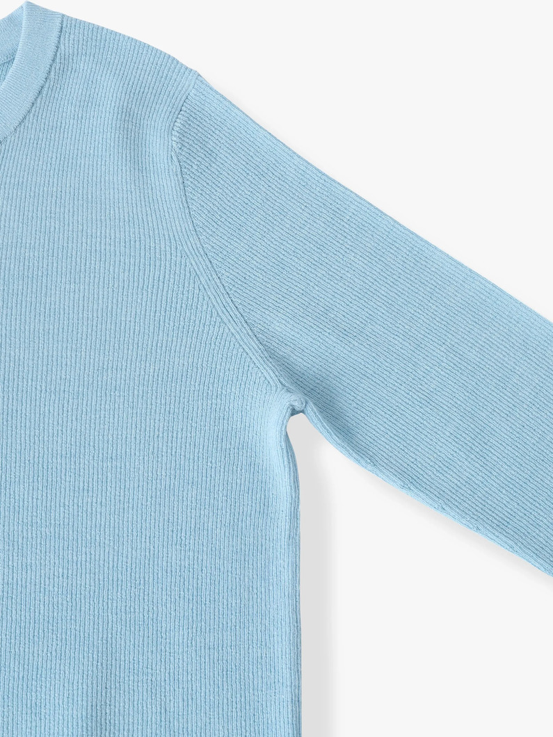 ウール シアーリブニットトップ（ライトブルー） 詳細画像 light blue 2