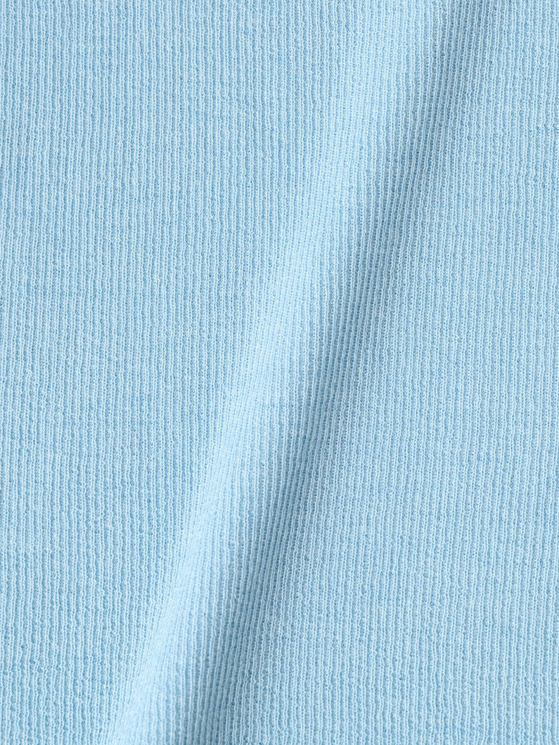 ウール シアーリブニットトップ（ライトブルー） 詳細画像 light blue 3