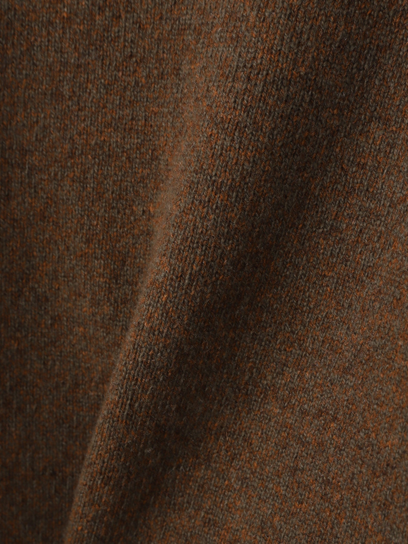 イタリアンヤーン アイリッシュカシミア ニットプルオーバー（ネイビー/ブラウン） 詳細画像 brown 3