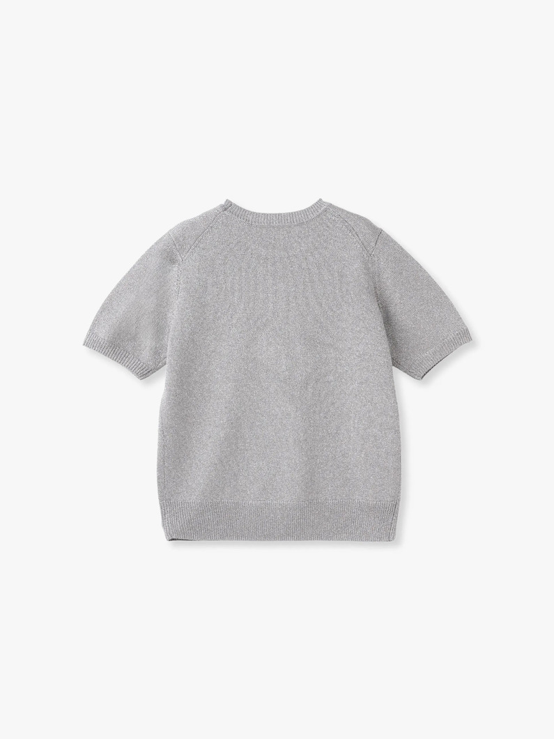 ブライトラメ リリヤーン ニットトップ（シルバー） 詳細画像 silver 1