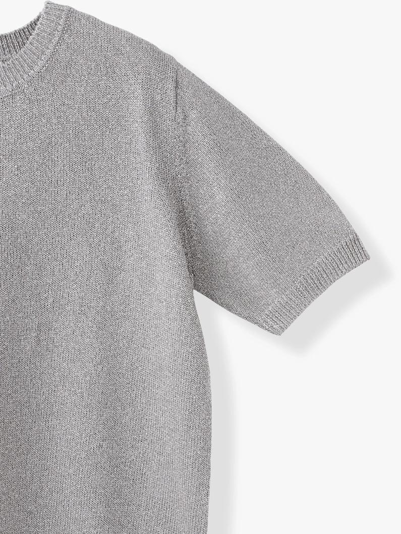 ブライトラメ リリヤーン ニットトップ（シルバー） 詳細画像 silver 2