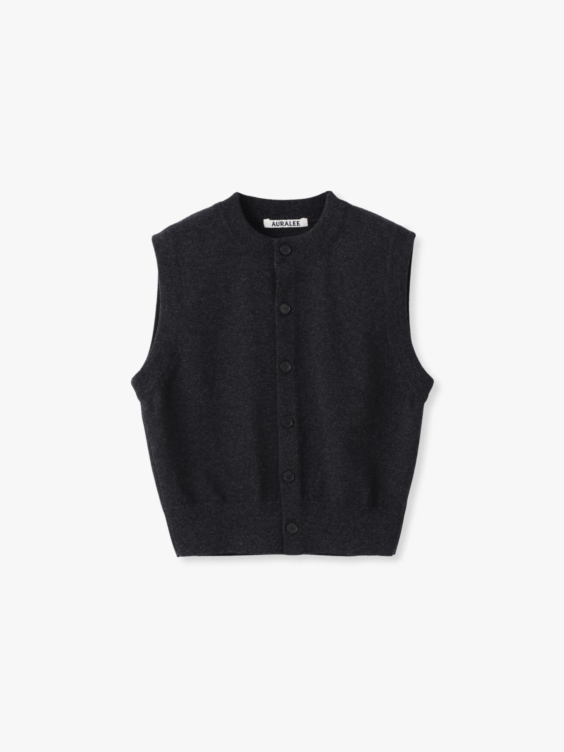 AURALEE/オーラリー ケーブル ニットベスト カーキ AURALEE オーラリー SUPER HARD TWIST WOOL KNIT V-NECK VEST